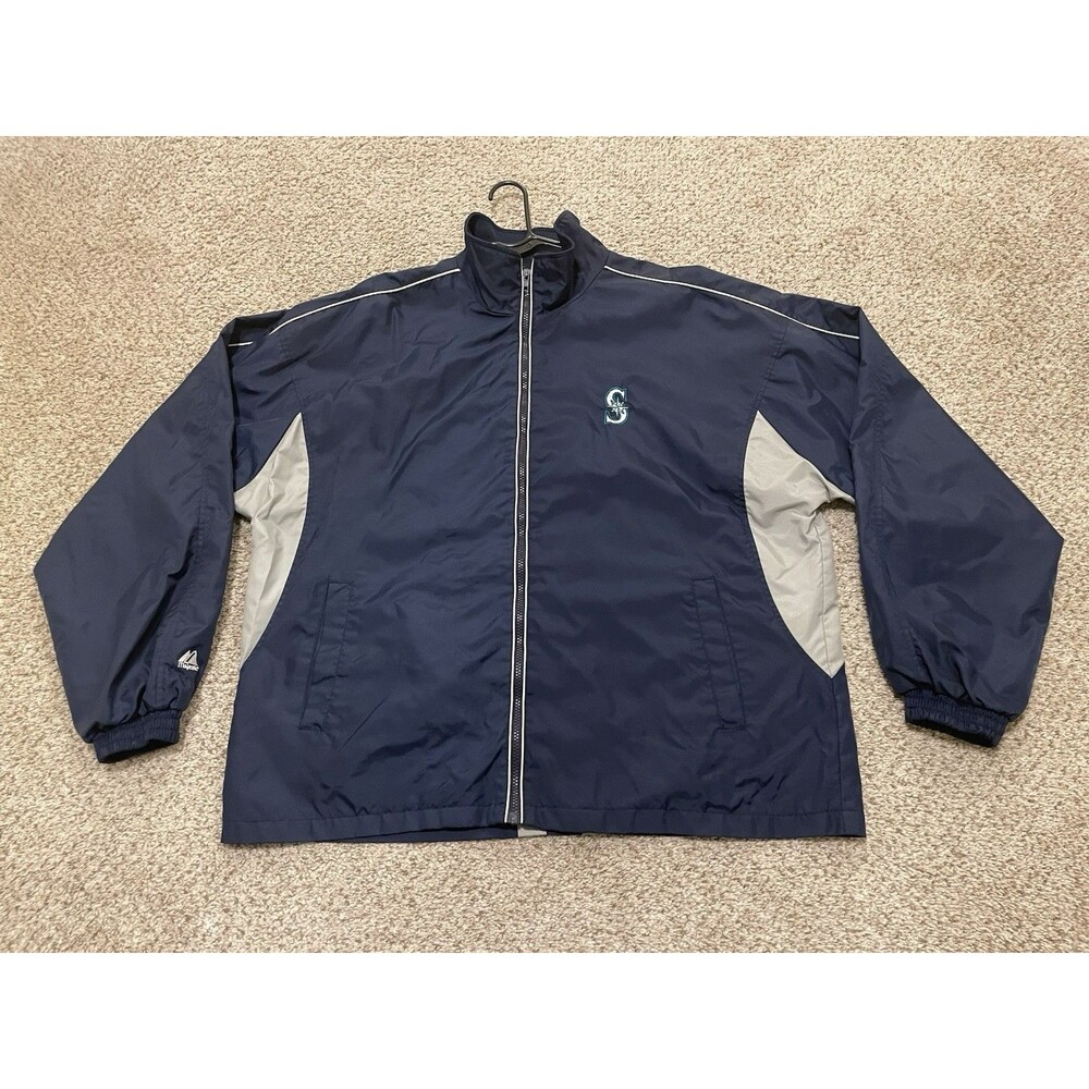 Majestic Size XL Seattle Mariners Zip-Up Baseball Jacket MLB BASEBALL